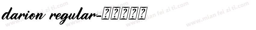 darion regular字体转换